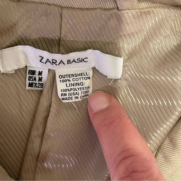 ZARA double breasted belted trench coat size medium - Picture 7 of 11